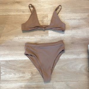 TOAST swim knot top and high rise bottom